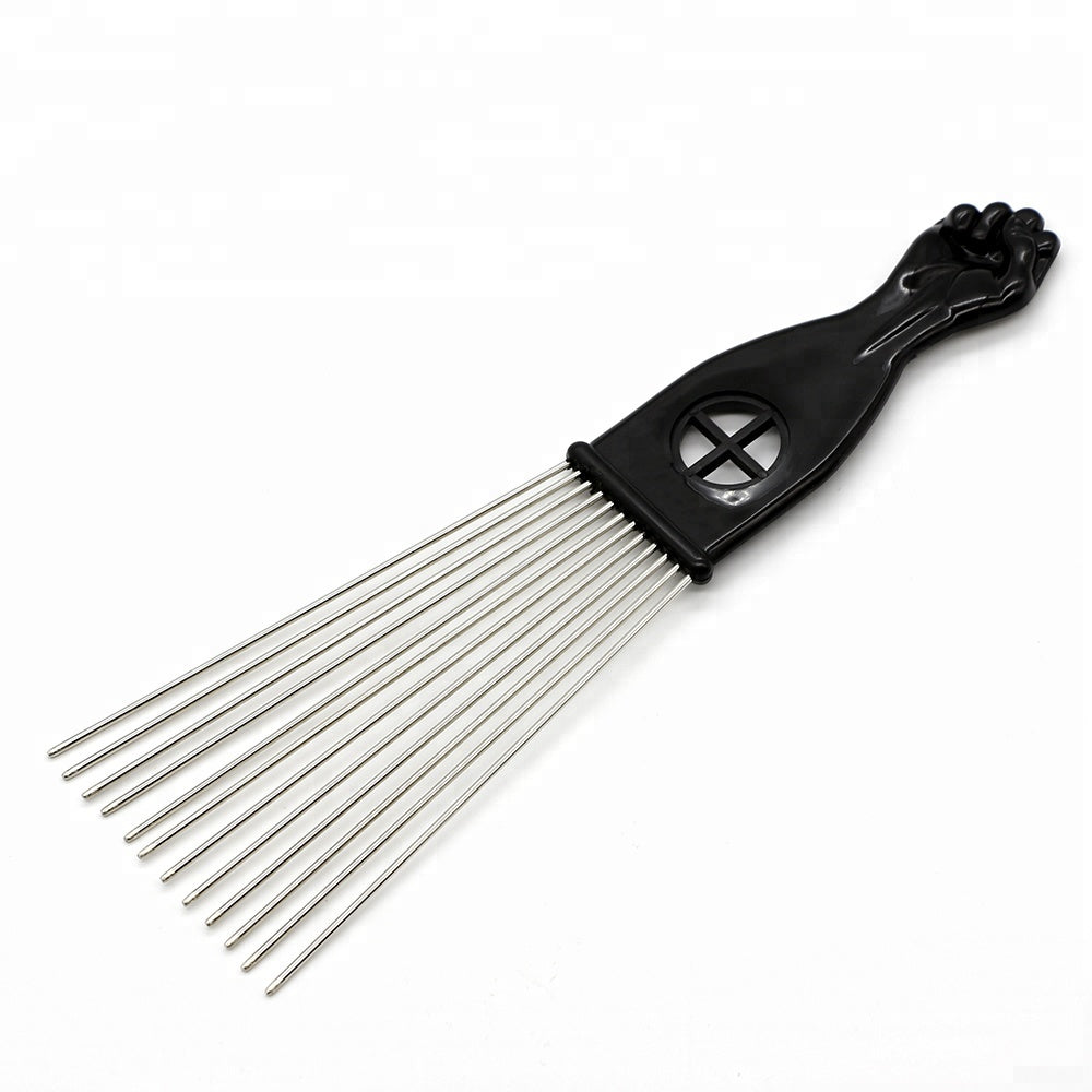 Metal Afro Pick - Long 23cm x 7cm