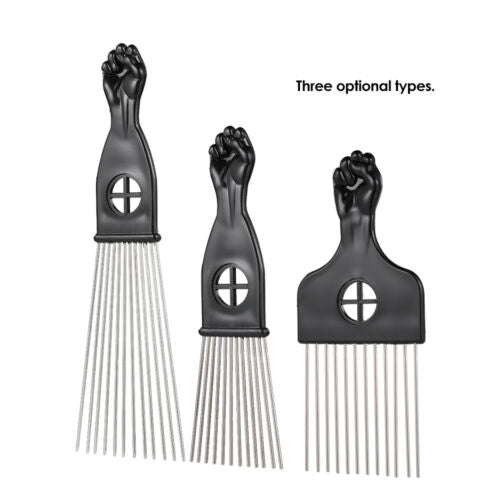 Metal Afro Pick - Square 17cm x 6cm