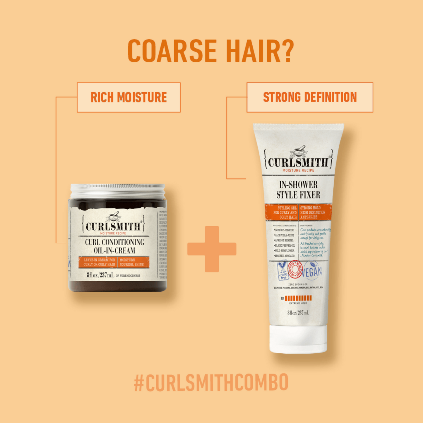 Curlsmith In-Shower Style Fixer - Strong Hold Styling Gel for Curly and Coily Hair